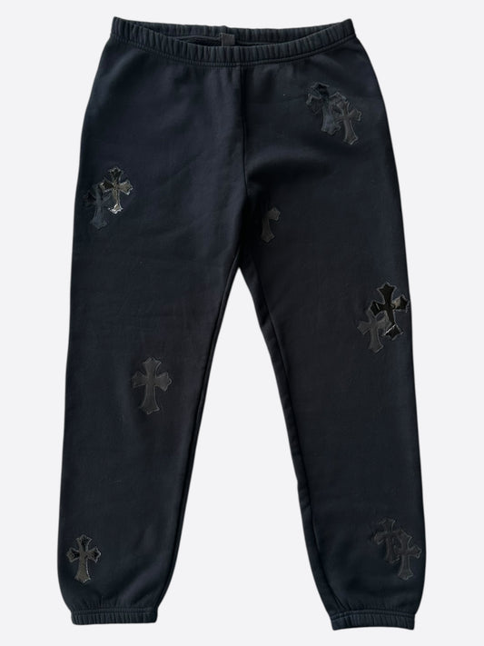 Chrome Hearts Black Cross Patch Sweatpants