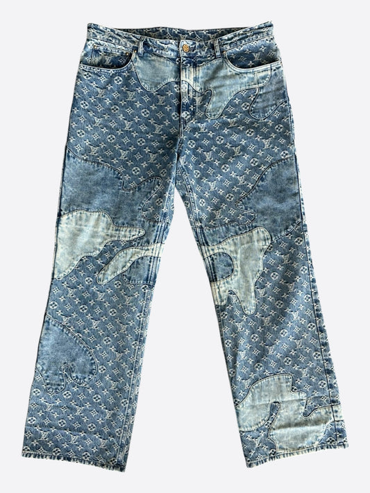 Louis Vuitton Nigo Blue Monogram Baggy Jeans