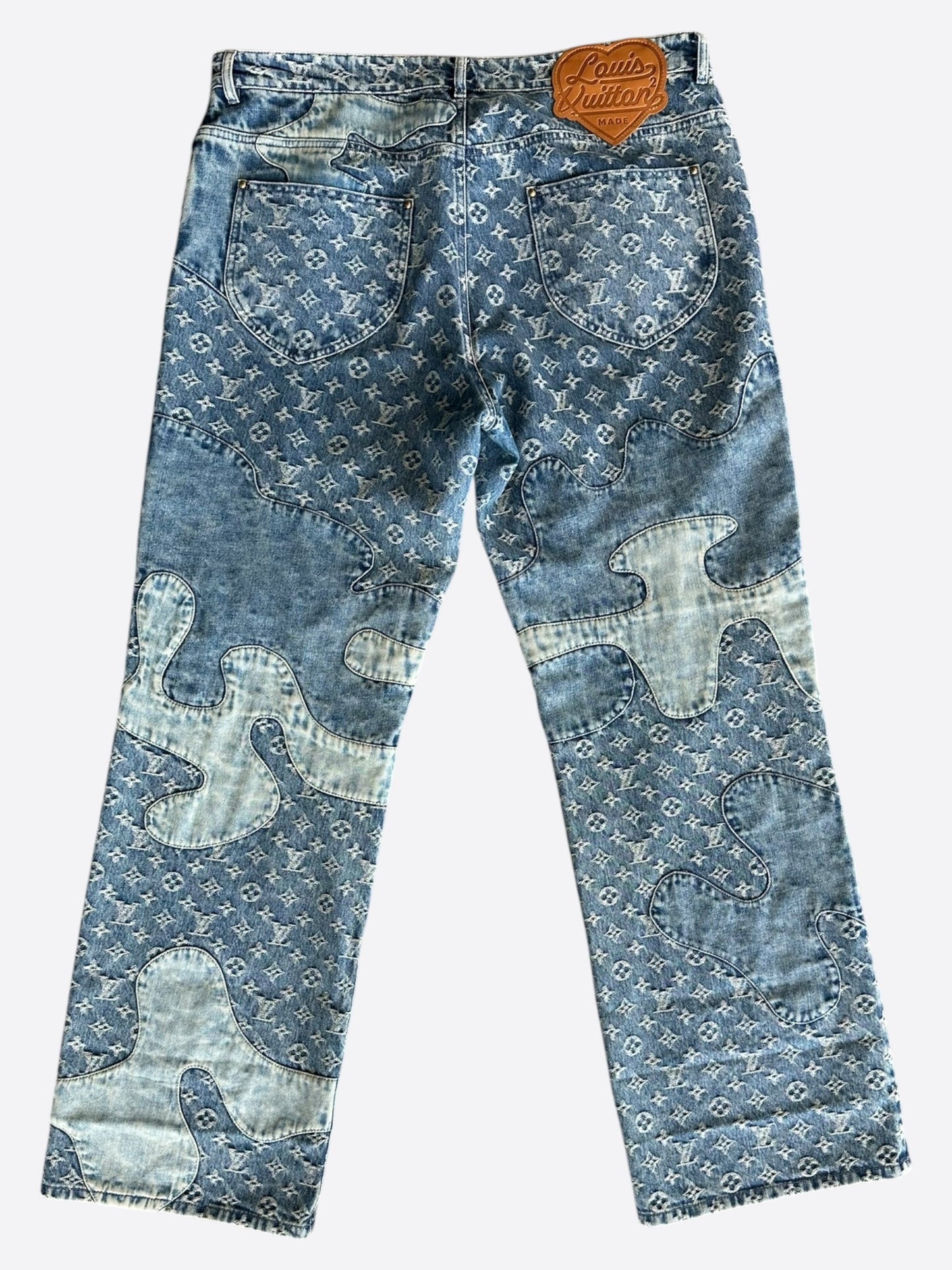 Louis Vuitton Nigo Blue Monogram Baggy Jeans