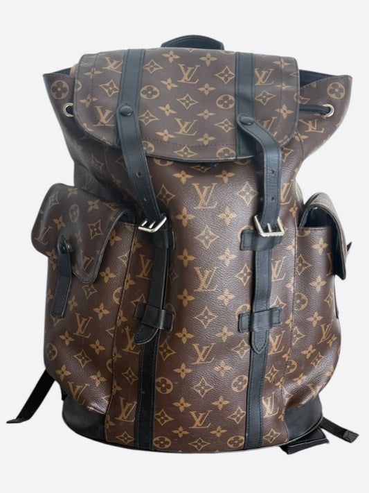 Louis Vuitton Brown Macassar Monogram Christopher Backpack