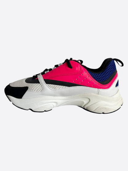 Dior White, Blue & Pink B22 Sneakers