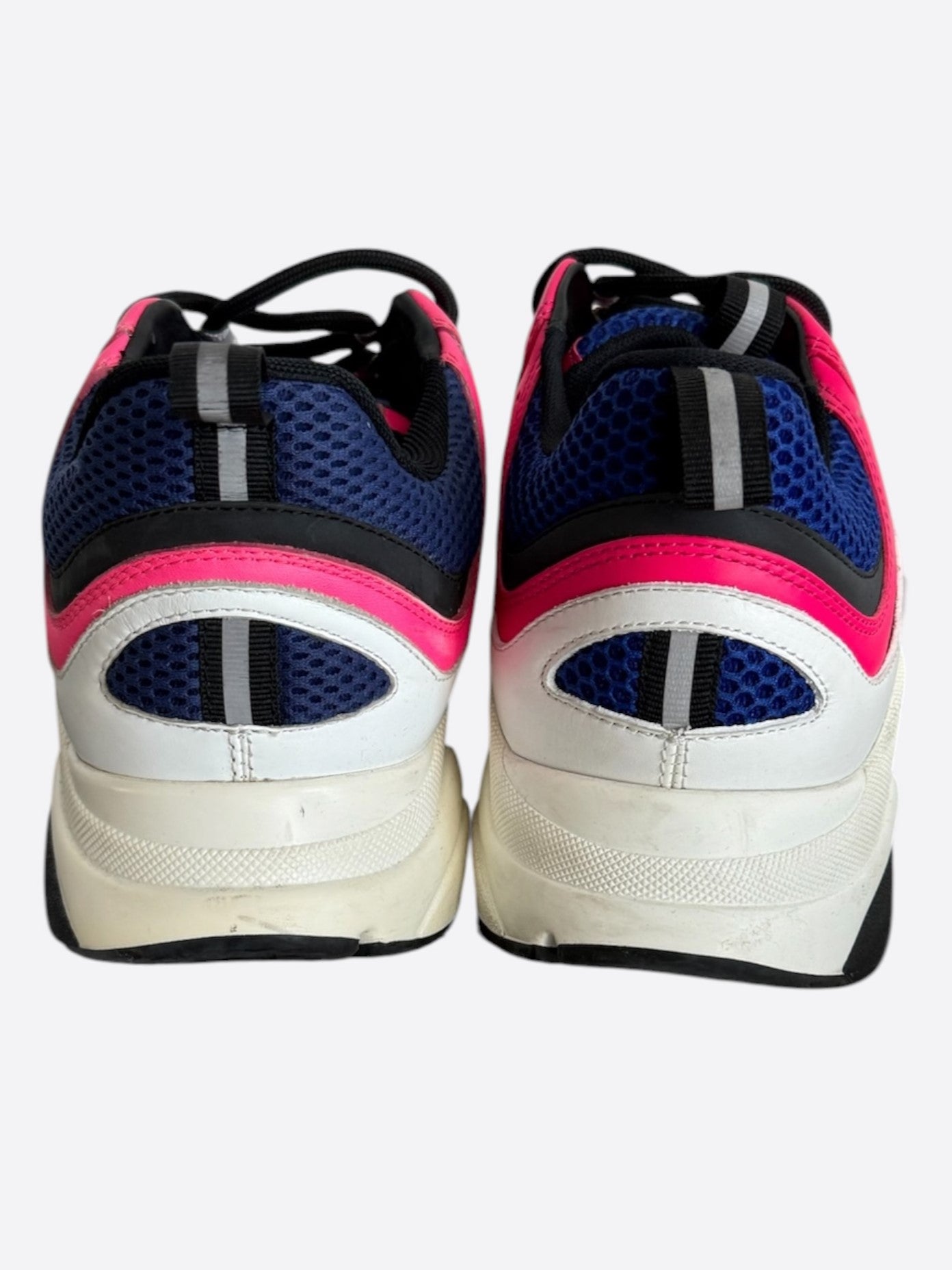 Dior White, Blue & Pink B22 Sneakers