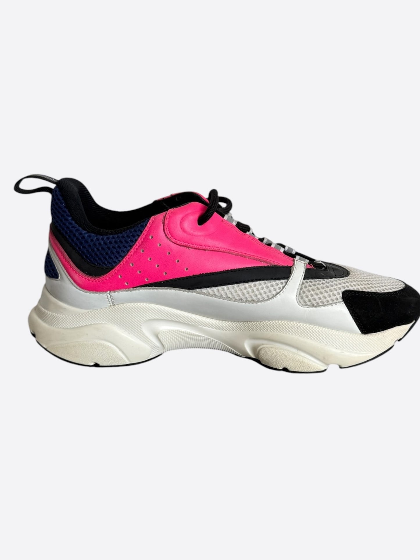 Dior White, Blue & Pink B22 Sneakers