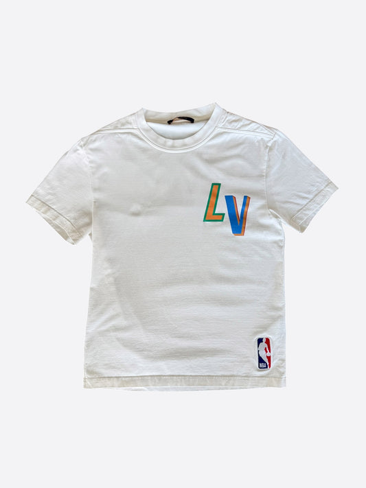 Louis Vuitton NBA White & Multicolor Logo T-Shirt