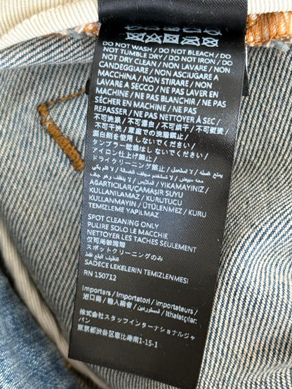 Amiri Clay Indigo & Green Bandana Patch Thrasher Jeans