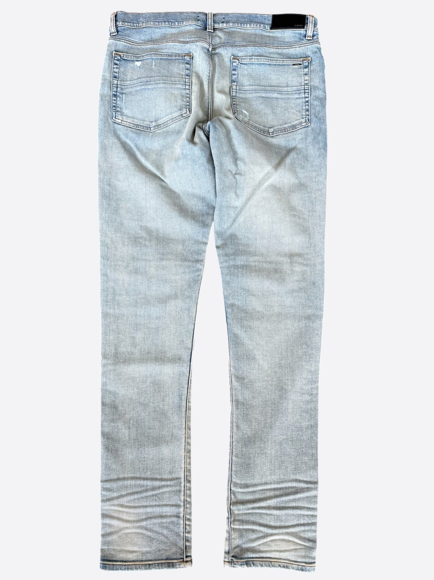 Amiri Clay Indigo & Green Bandana Patch Thrasher Jeans