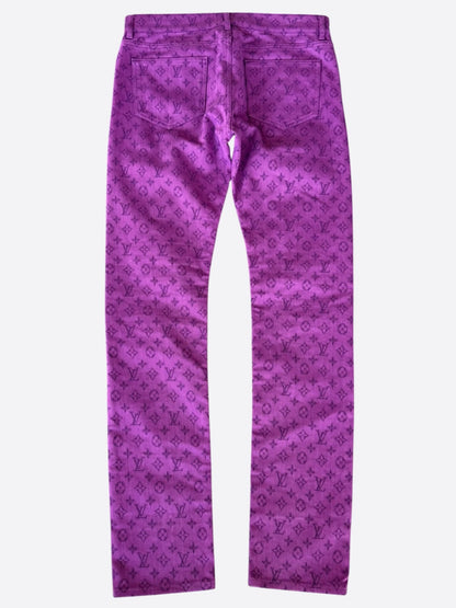 Louis Vuitton Purple Monogram Slim Jeans