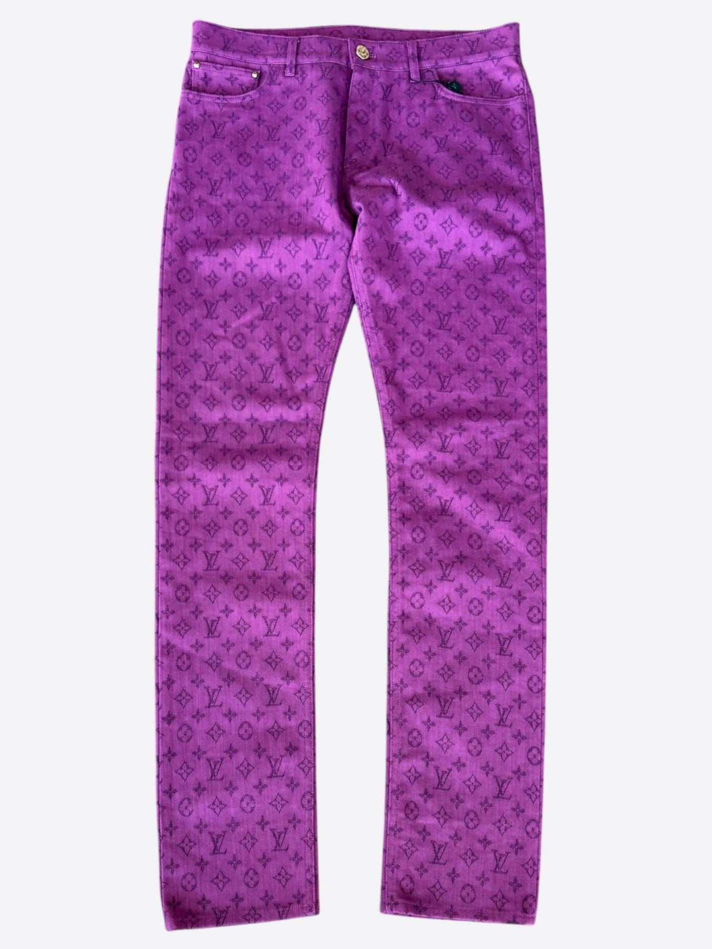 Louis Vuitton Purple Monogram Slim Jeans