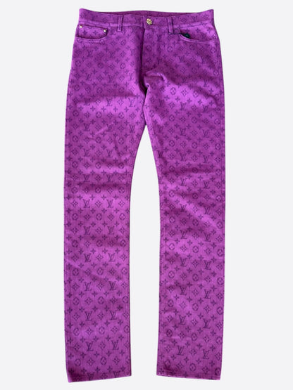 Louis Vuitton Purple Monogram Slim Jeans