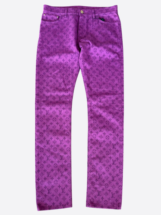 Louis Vuitton Purple Monogram Slim Jeans
