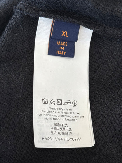 Louis Vuitton Black & Orange Monogram Football Jersey