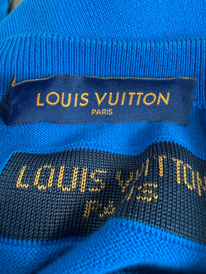 Louis Vuitton Blue & White Everyday Logo Intarsia T-Shirt