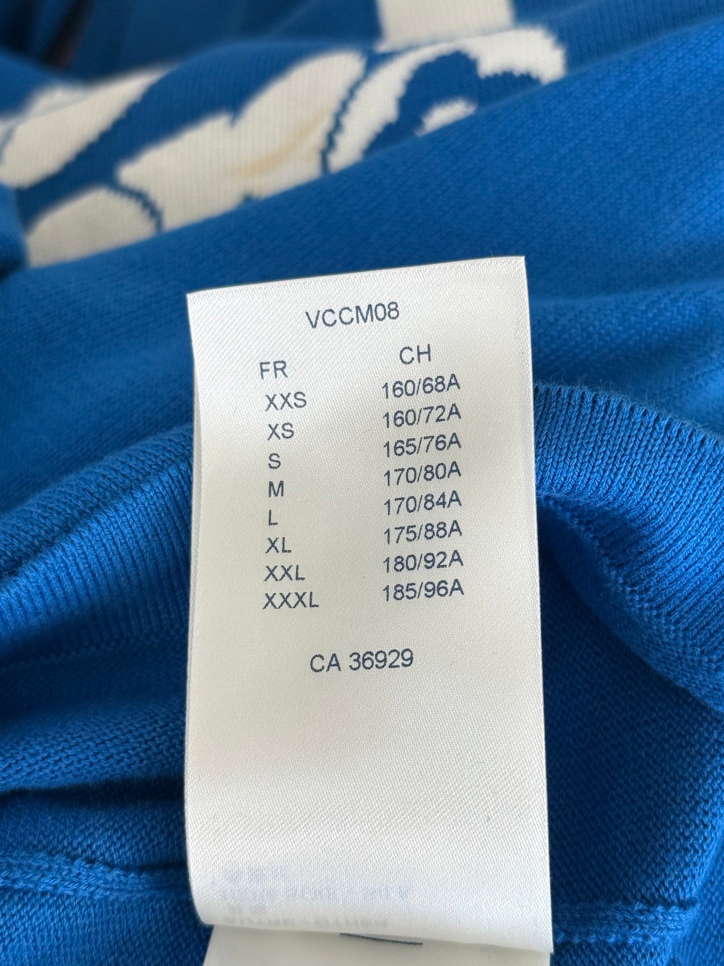 Louis Vuitton Blue & White Everyday Logo Intarsia T-Shirt
