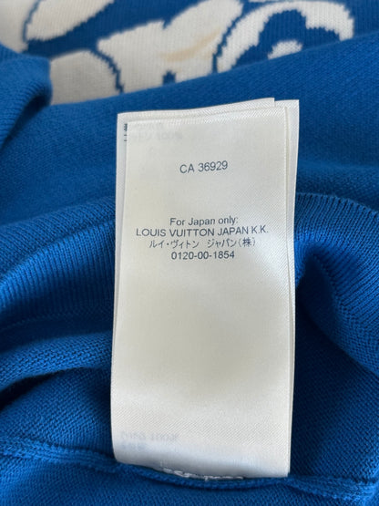 Louis Vuitton Blue & White Everyday Logo Intarsia T-Shirt