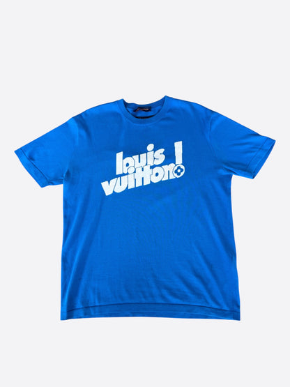 Louis Vuitton Blue & White Everyday Logo Intarsia T-Shirt
