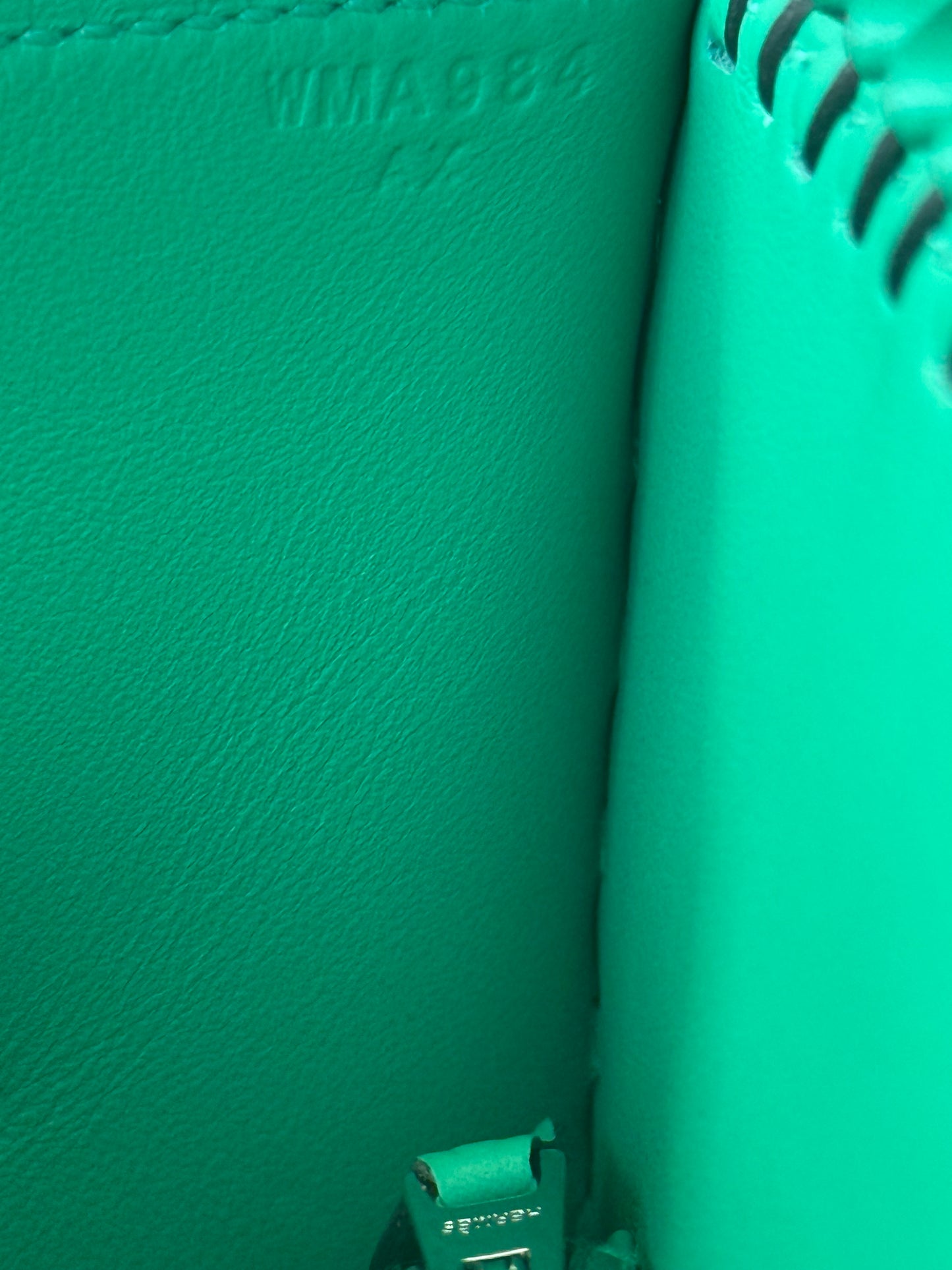 Hermes Menthe Swift & Osier Wicker Picnic Birkin 25