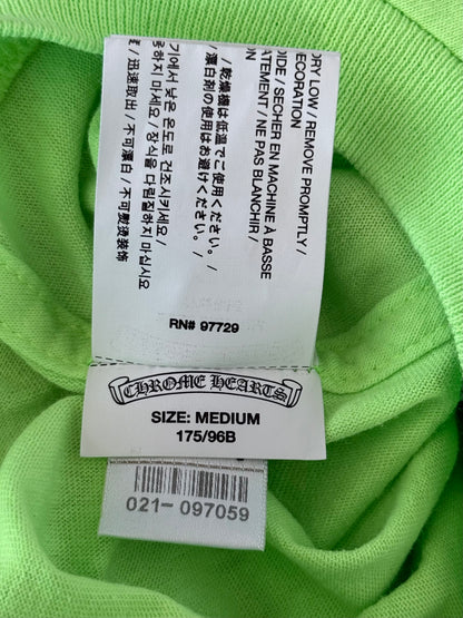 Chrome Hearts Neon Green & White Flame Longsleeve T-Shirt