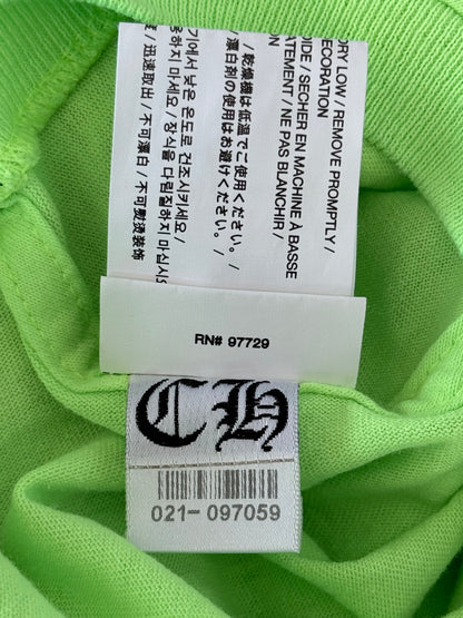 Chrome Hearts Neon Green & White Flame Longsleeve T-Shirt