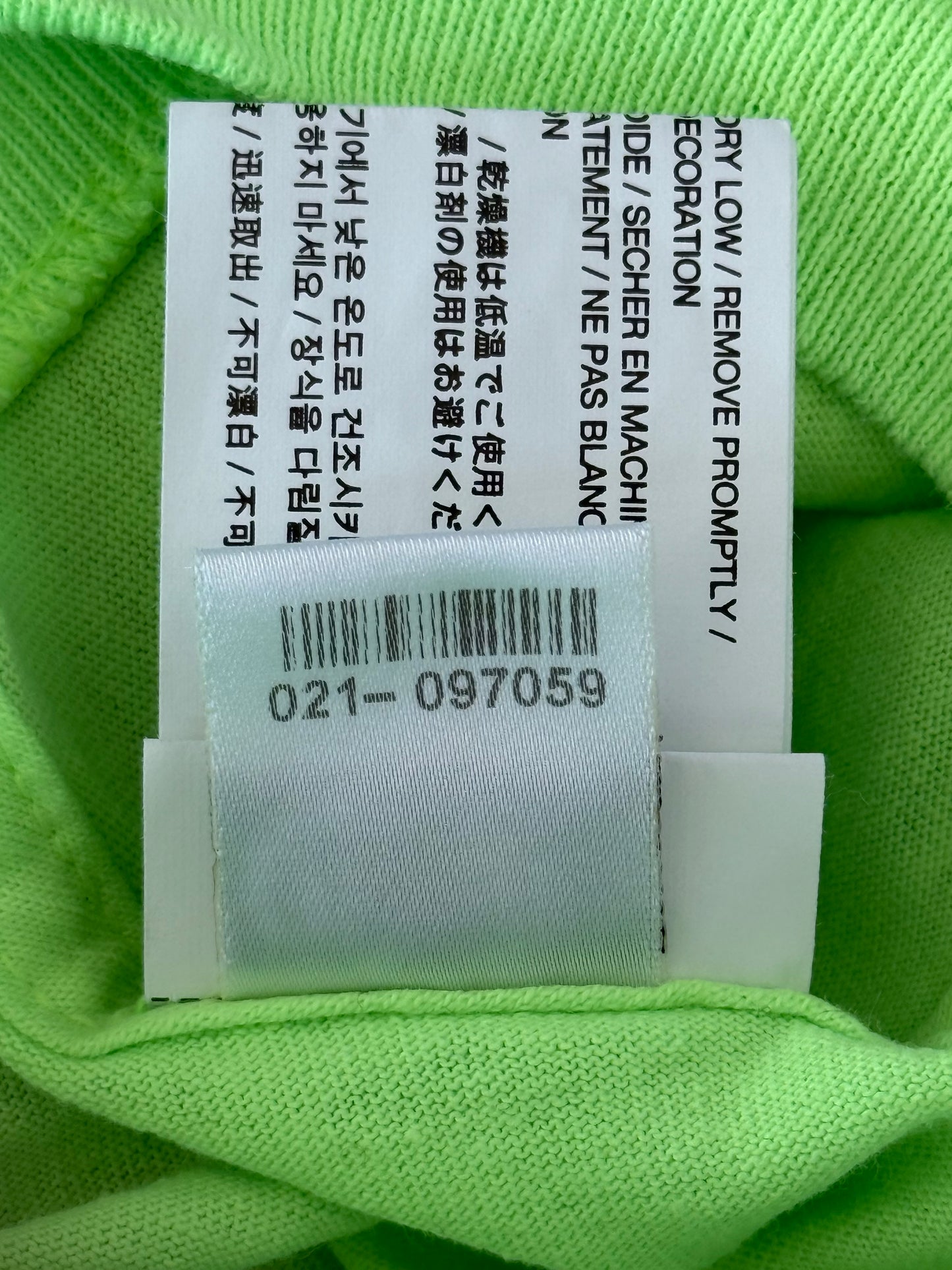 Chrome Hearts Neon Green & White Flame Longsleeve T-Shirt