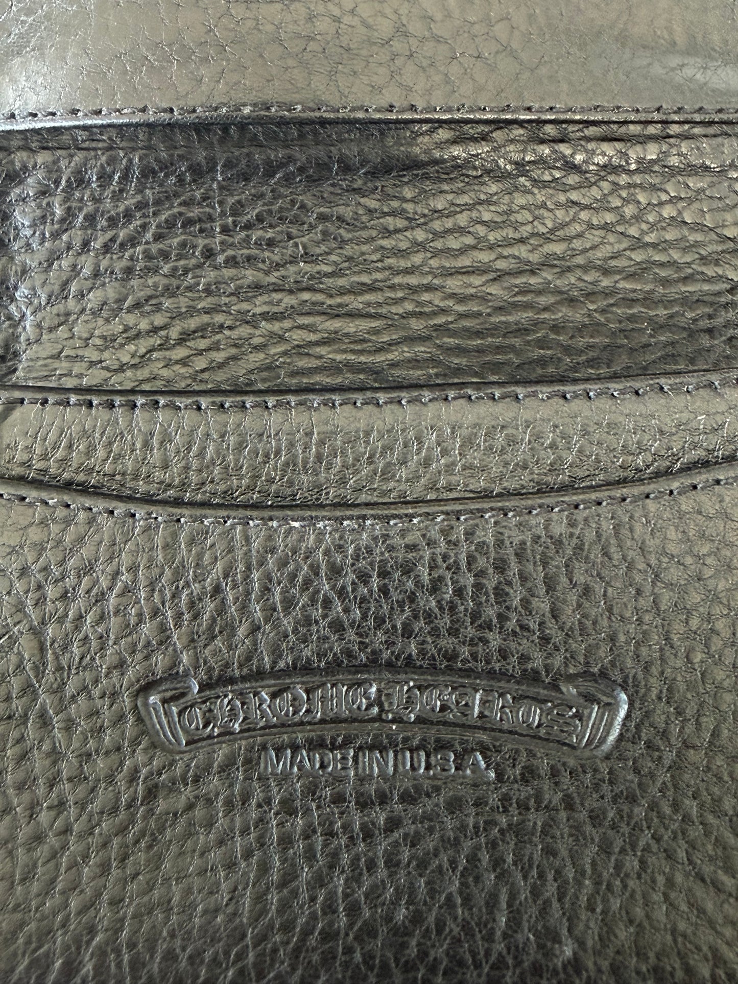 Chrome Hearts Black & Silver Scroll Folded Cardholder