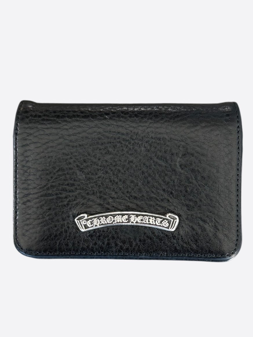 Chrome Hearts Black & Silver Scroll Folded Cardholder