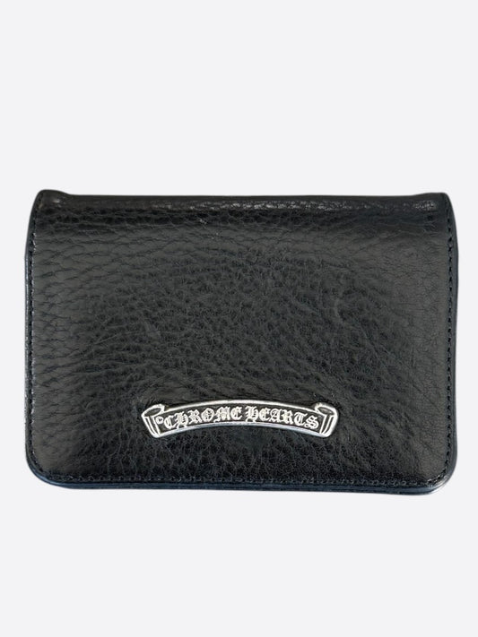 Chrome Hearts Black & Silver Scroll Folded Cardholder