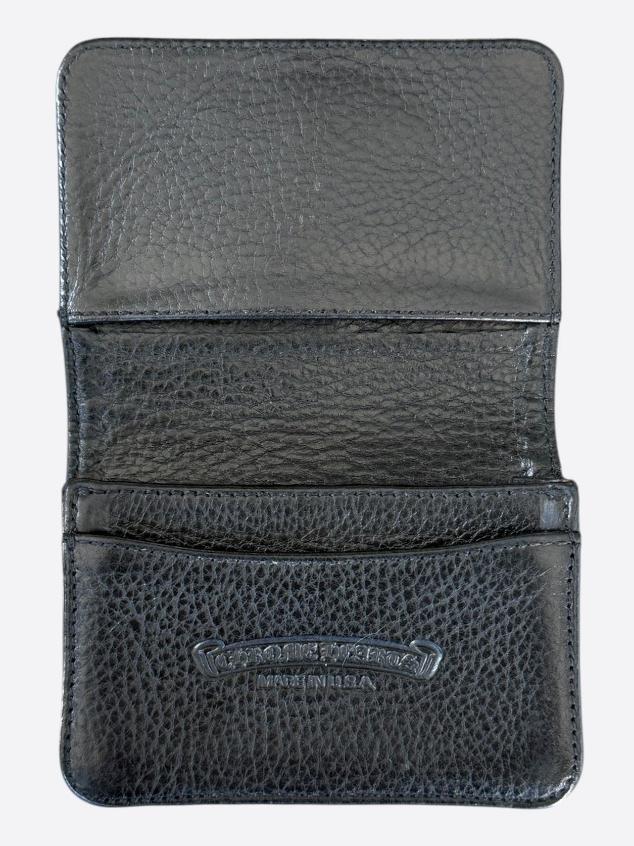 Chrome Hearts Black & Silver Scroll Folded Cardholder