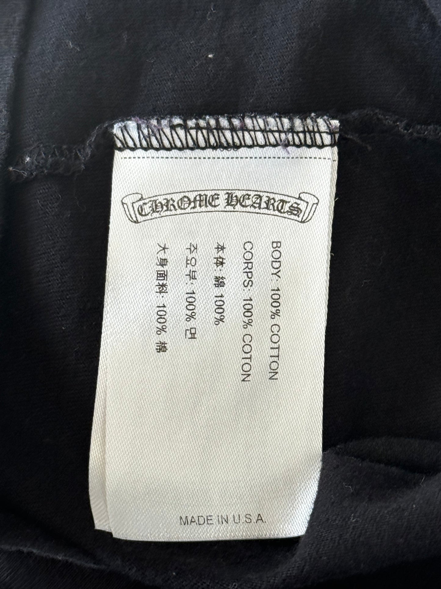 Chrome Hearts Black & Pink Foti Graphic T-Shirt
