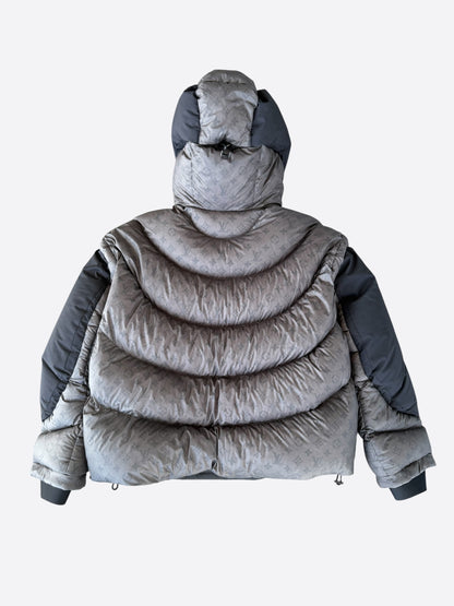 Louis Vuitton Black & Grey 2054 Monogram Heat Reflective Puffer Jacket