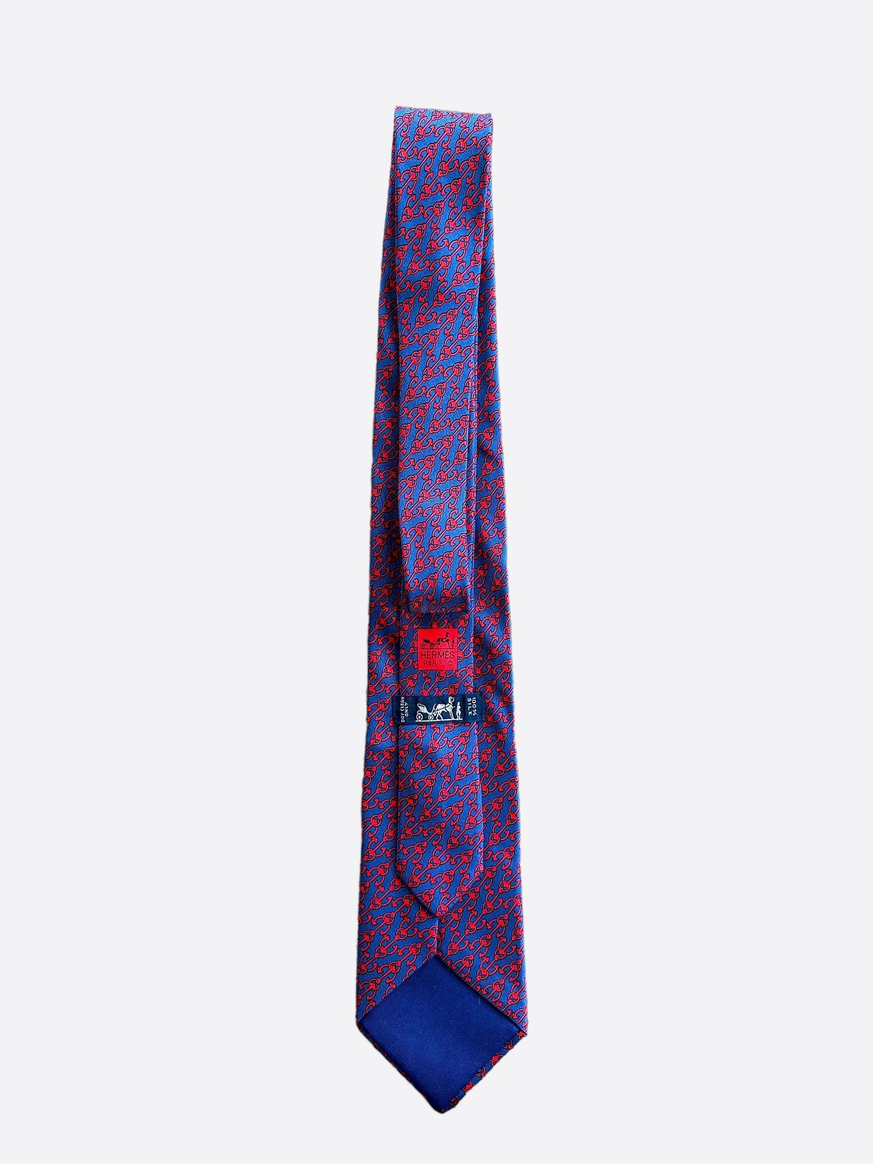 Hermes French Silk Tie. 90's Jockey Theme Red Blue deals Background