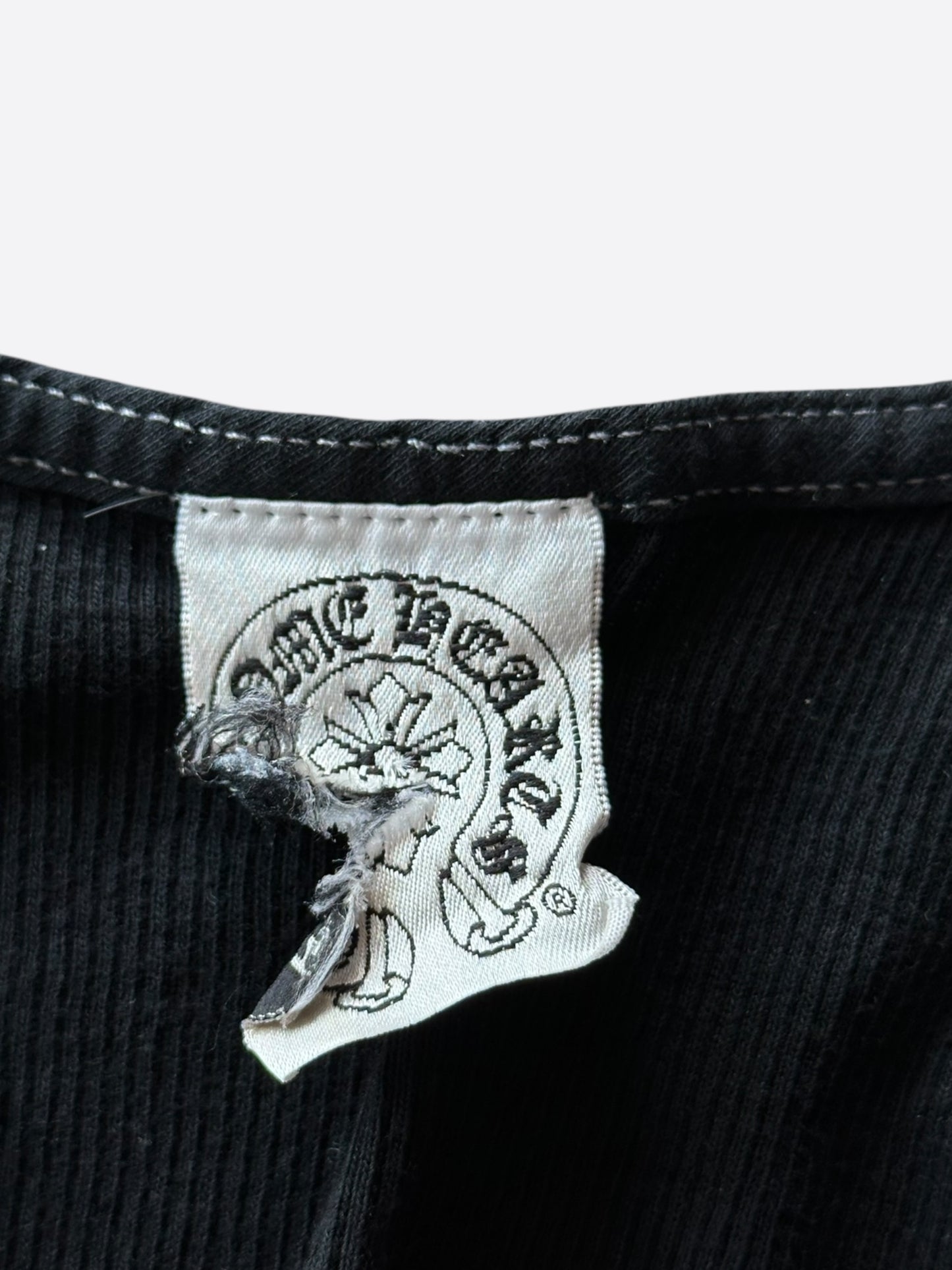 Chrome Hearts Black & White Script Logo Tank Top