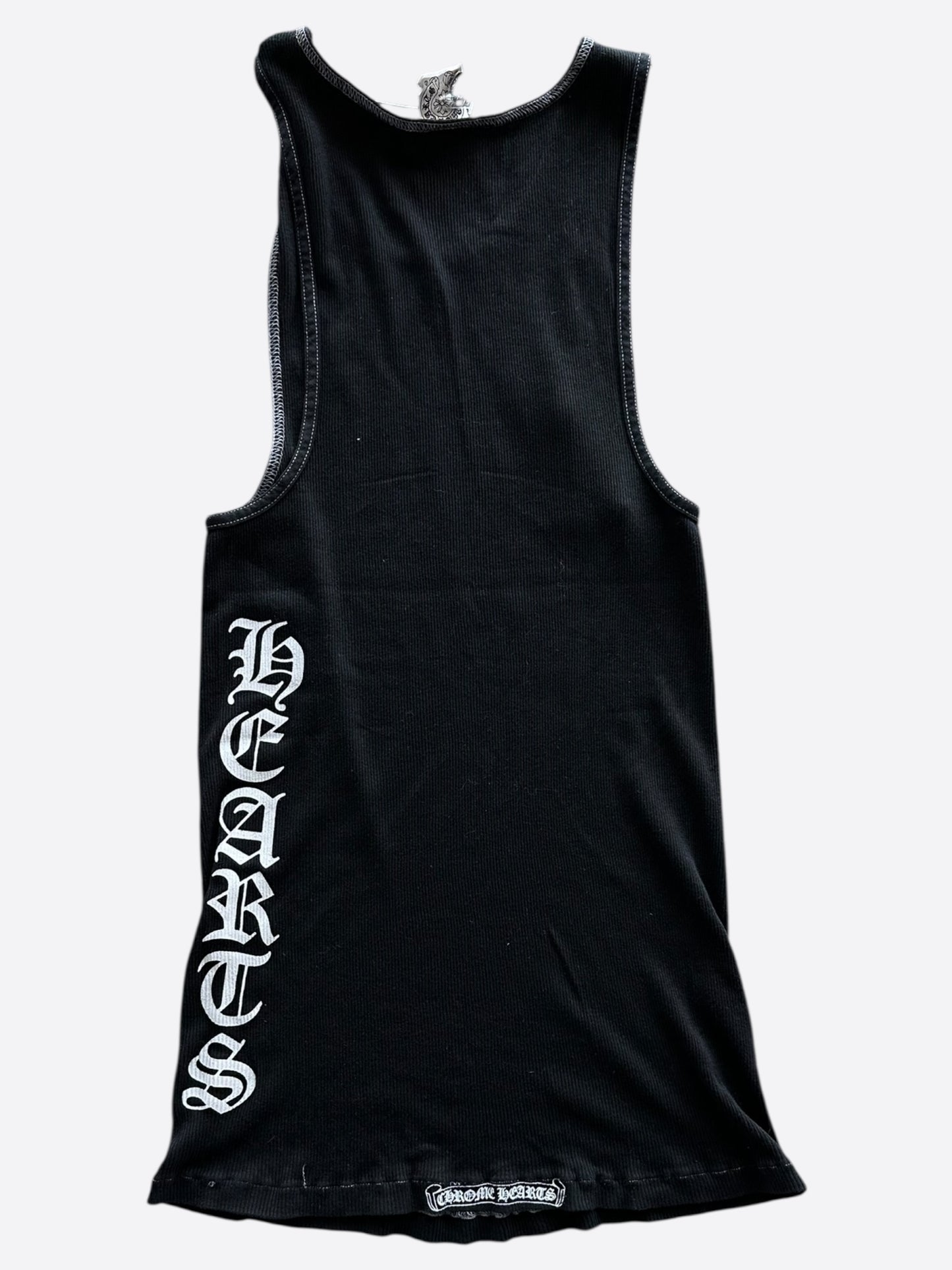 Chrome Hearts Black & White Script Logo Tank Top