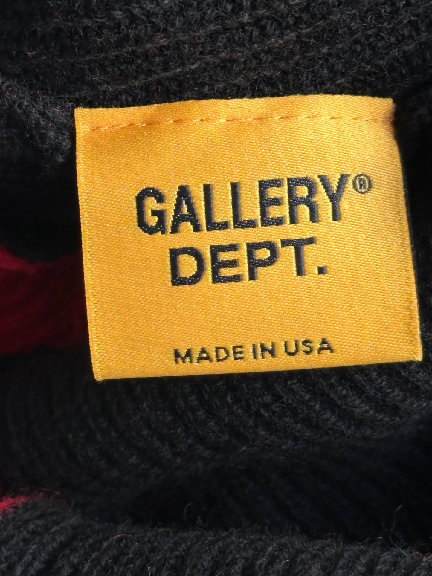 Gallery Dept Black & Red Topanga Logo Beanie