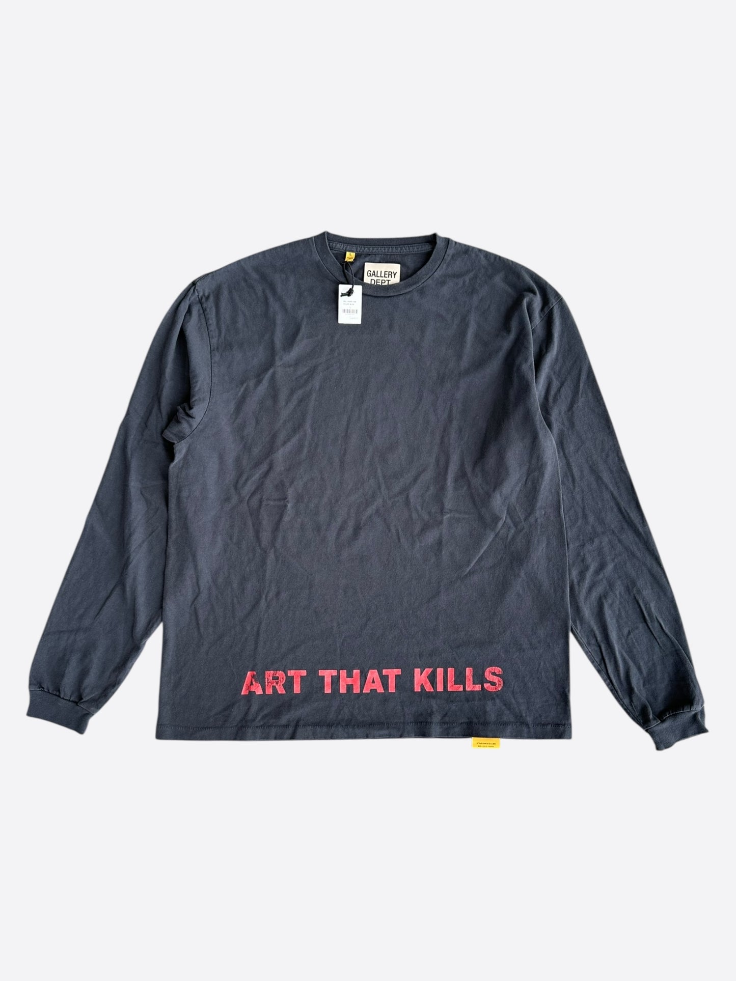 Gallery Dept Washed Black & Red Anarchy Logo Longsleeve T-Shirt