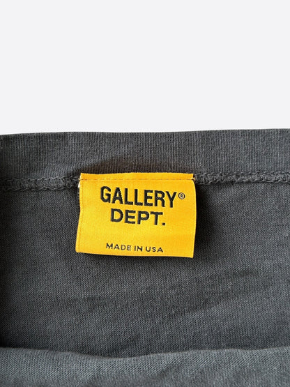 Gallery Dept Washed Black & Red Anarchy Logo Longsleeve T-Shirt