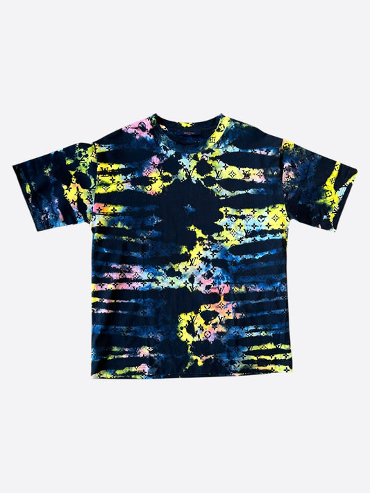 Louis Vuitton Navy Tie-Dye Camo Monogram T-Shirt