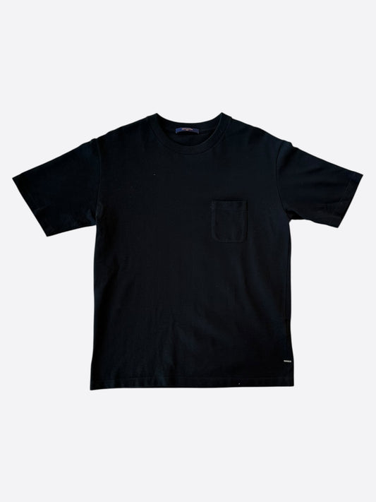 Louis Vuitton Black Half Damier Pocket T-Shirt