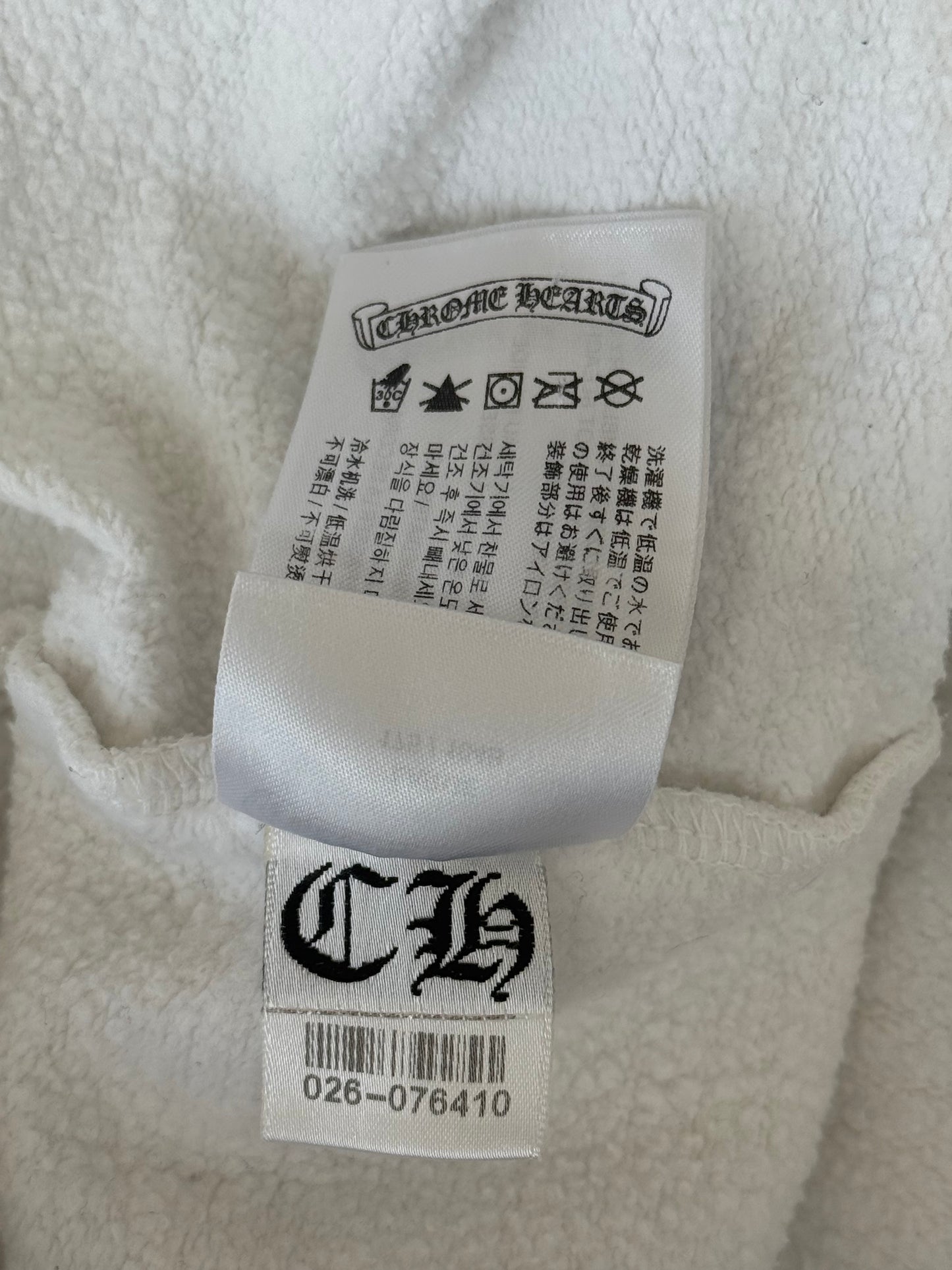 Chrome Hearts White Glow In The Dark Horseshoe Logo Hoodie