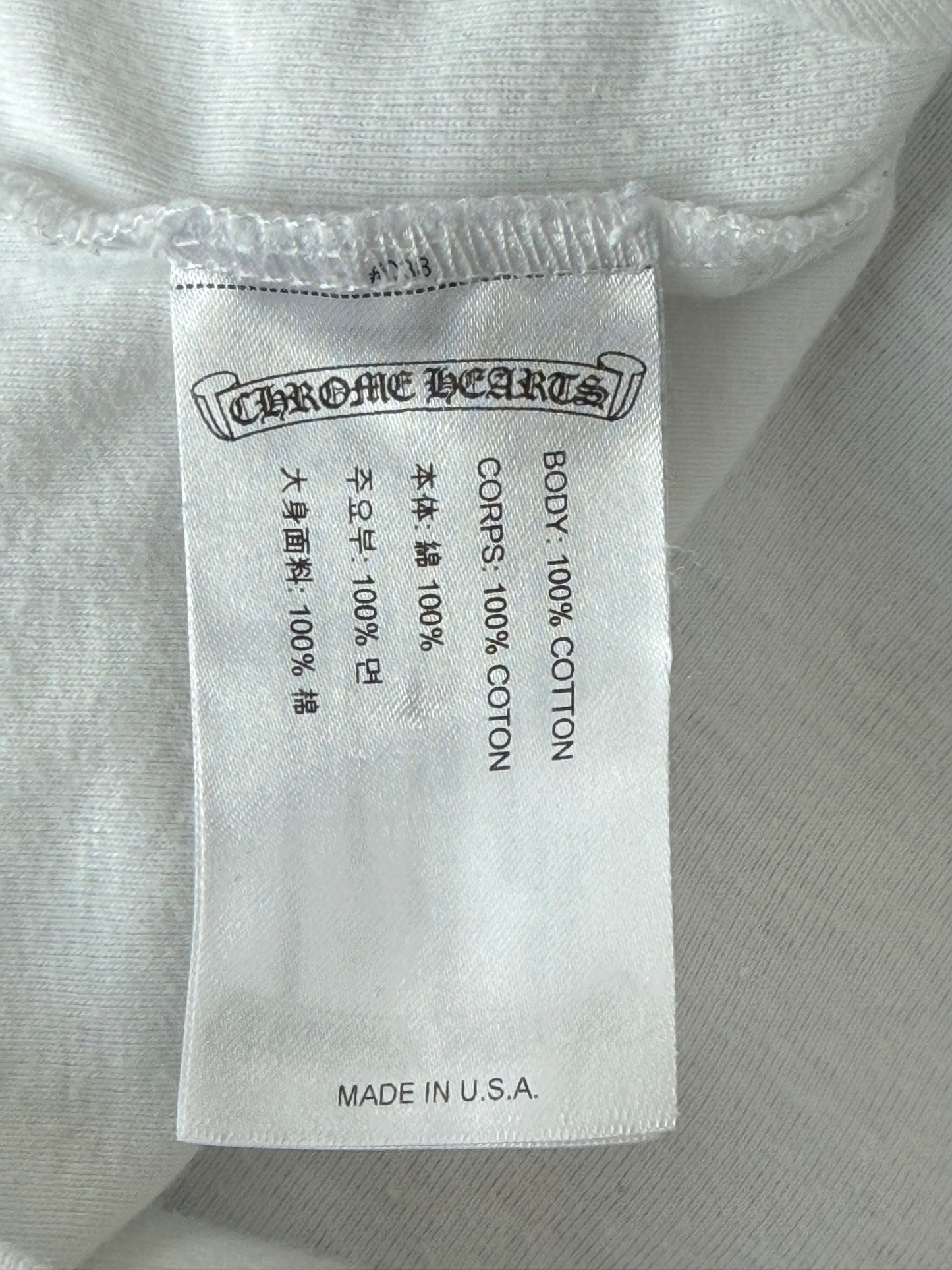 Chrome Hearts Blue & White CH Logo Longsleeve T-Shirt