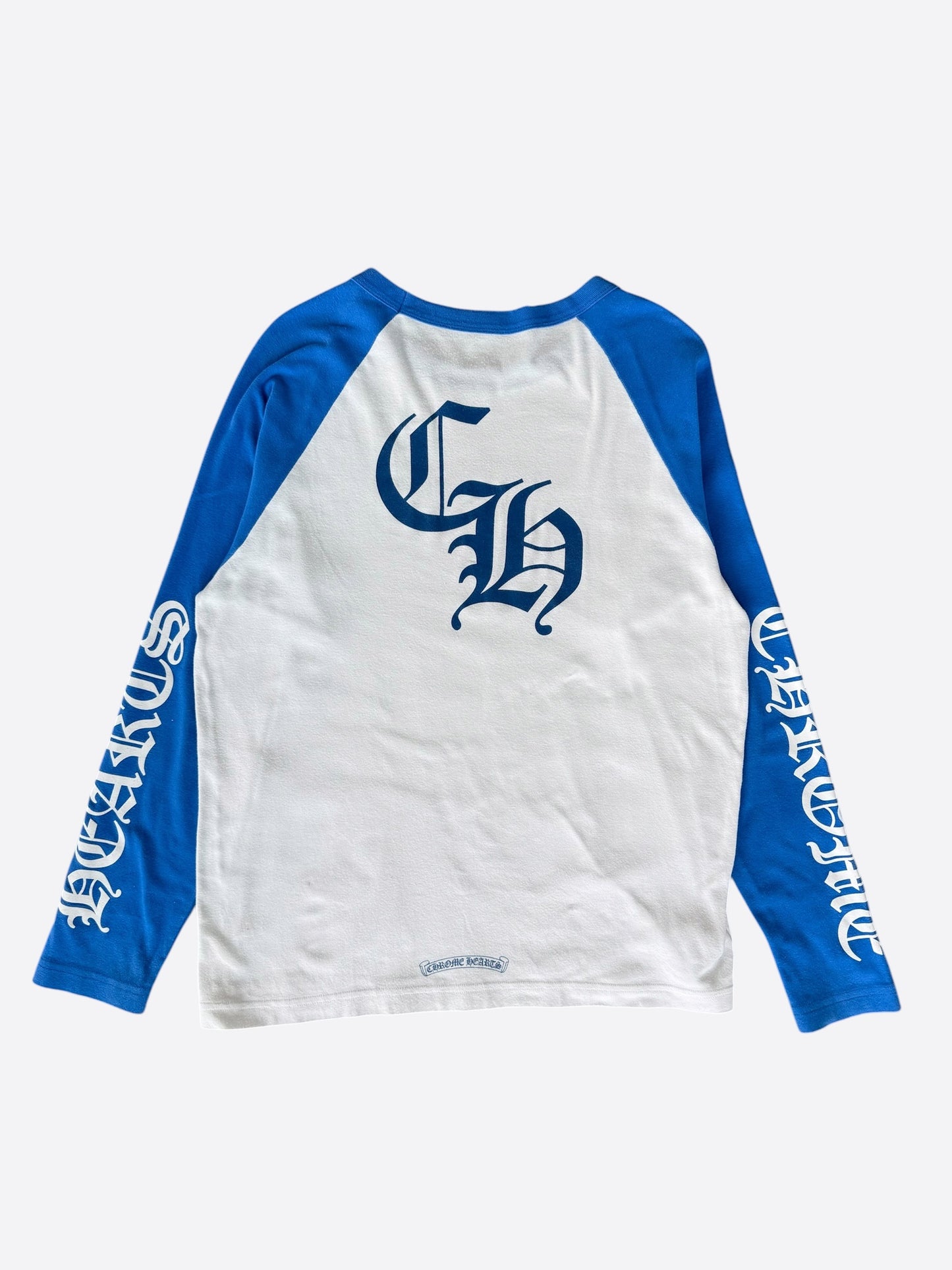 Chrome Hearts Blue & White CH Logo Longsleeve T-Shirt
