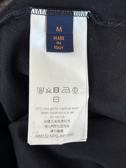 Louis Vuitton Black Gradient Beaded Logo T-Shirt