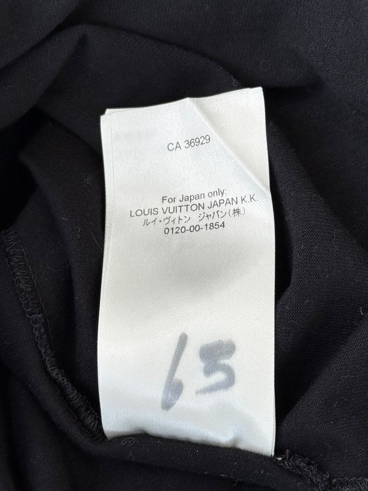 Louis Vuitton Black Gradient Beaded Logo T-Shirt