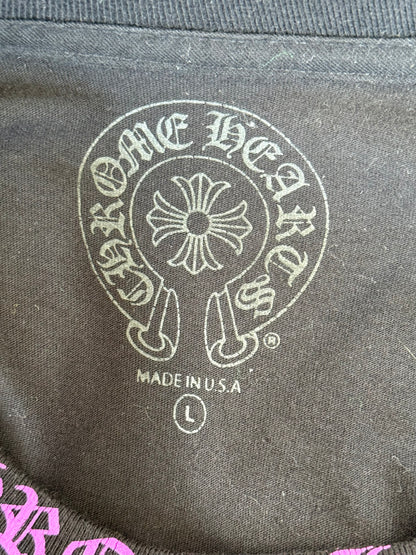 Chrome Hearts Black & Purple Neck Logo T-Shirt