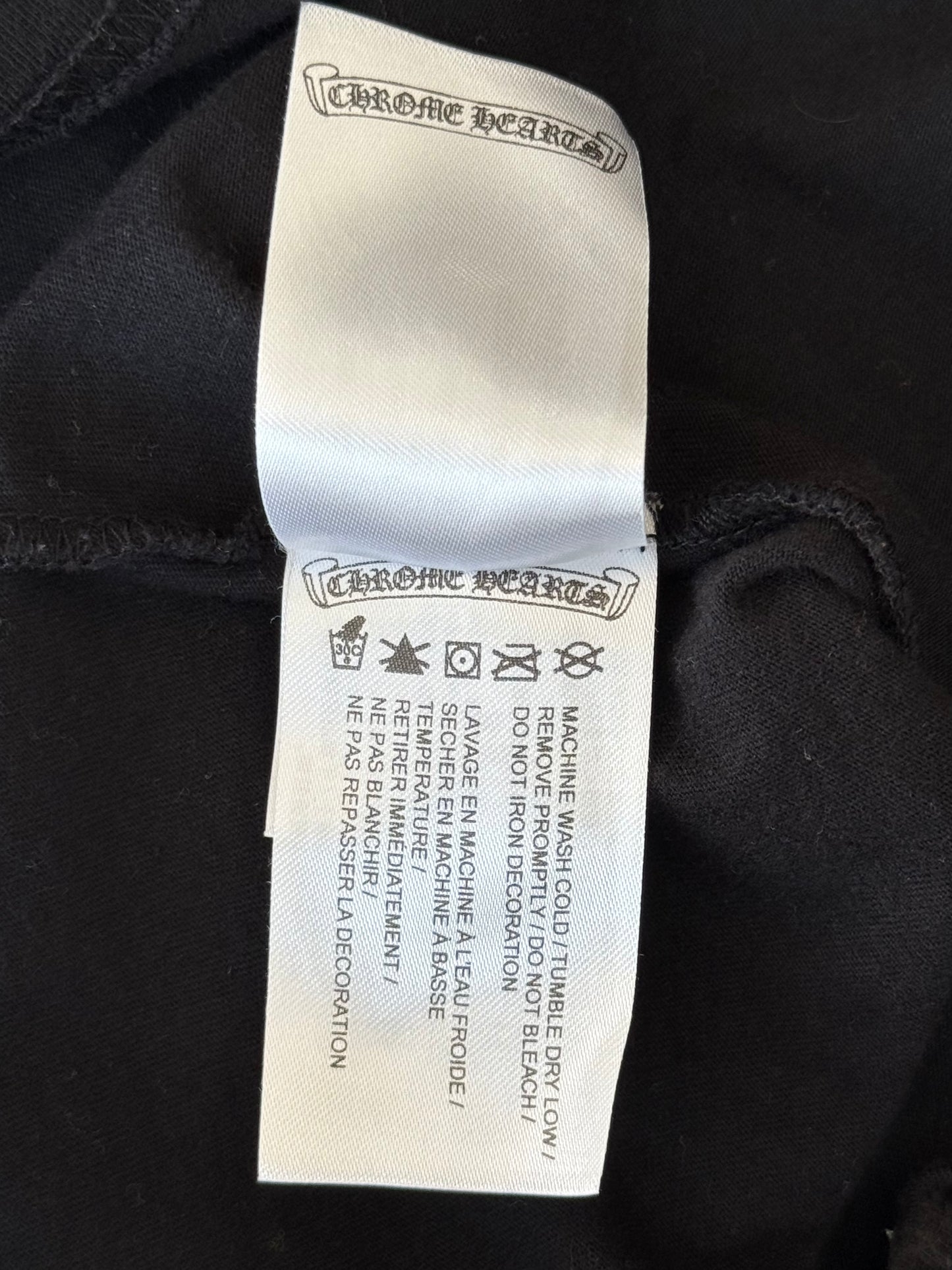 Chrome Hearts Black & Purple Neck Logo T-Shirt
