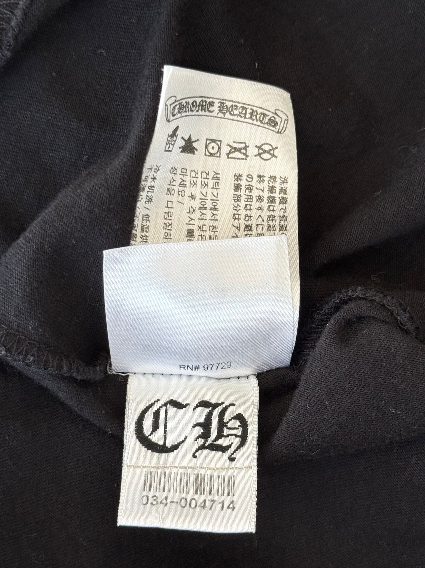 Chrome Hearts Black & Purple Neck Logo T-Shirt