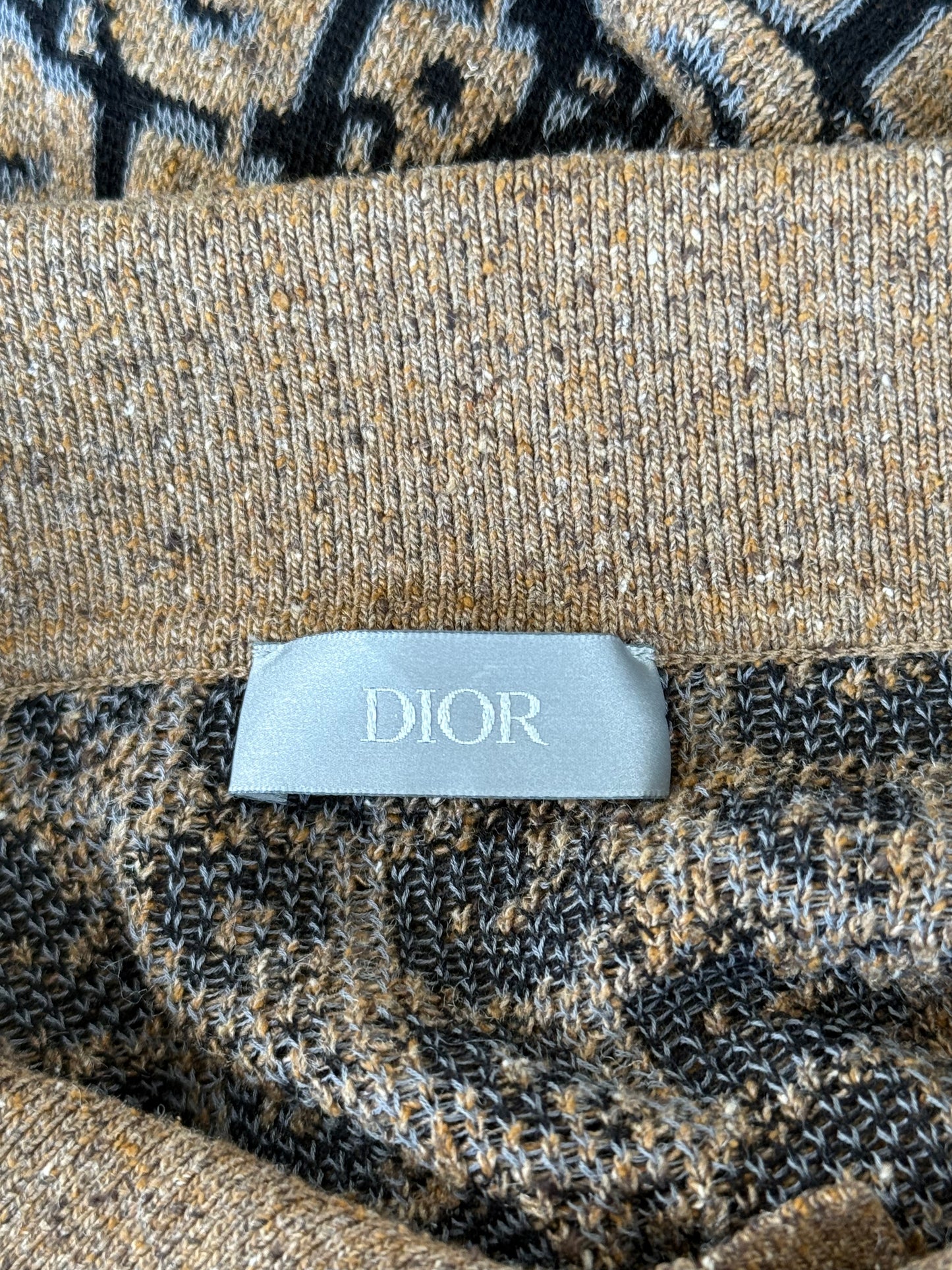 Dior Cactus Jack Beige & Black Oblique Polo T-Shirt