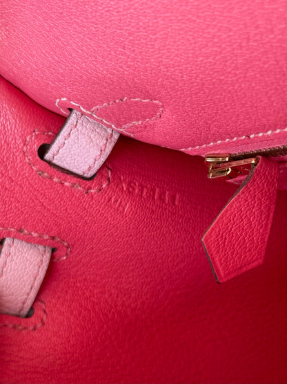 Hermes Bubble Gum & Barbie Pink Epsom & Gold Hardware Kelly 25