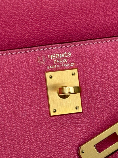 Hermes Bubble Gum & Barbie Pink Epsom & Gold Hardware Kelly 25