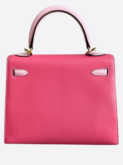 Hermes Bubble Gum & Barbie Pink Epsom & Gold Hardware Kelly 25