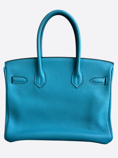 Hermes Blue Togo & Gold Hardware Birkin 30